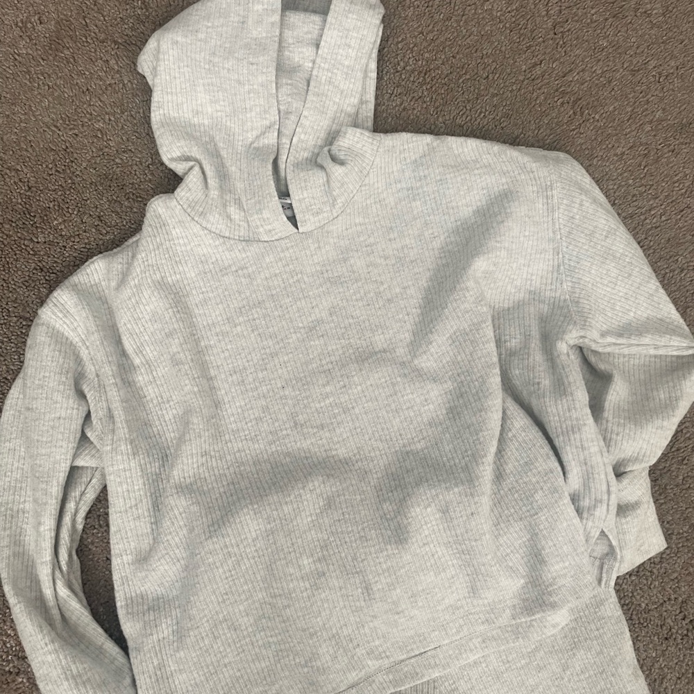 Old Navy Girl’s Ribbed Ash Gray Knit Sweater Set